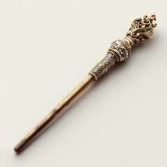 Magic wand Halloween concept on white background