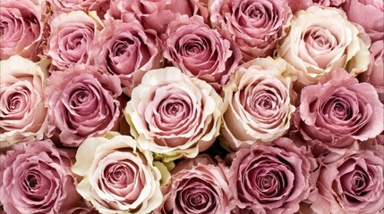 Naklejka premium Exquisite pink rose bouquet, a stunning display of floral beauty and elegance beautiful.