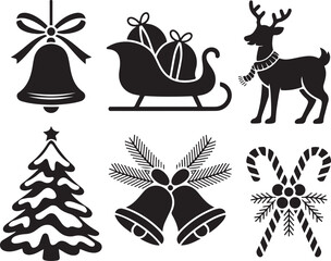 Festive Christmas silhouettes bring holiday cheer to any project