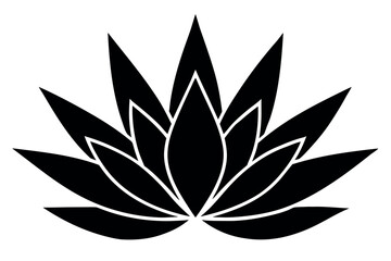 Obraz premium Agave plant silhouette vector, aloe Vera silhouette vector art