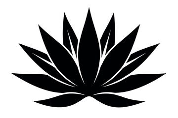 Agave plant silhouette vector, aloe Vera silhouette vector art