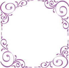 purple floral frame vector