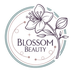 flower and leaves fit for decorative arts as borders frame middle top and bottom spring