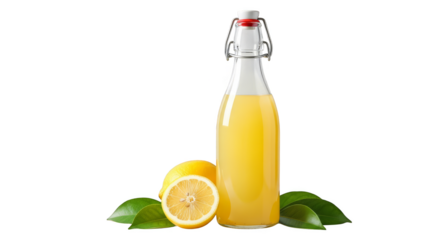 Fresh Lemonade In Glass Bottle