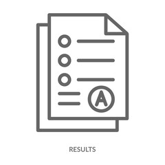 Results Icon Line Style. Design Vector Illustration