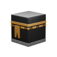 3D Model: Kaaba - Islamic Holy Site Rendering Isolated on Transparent Background