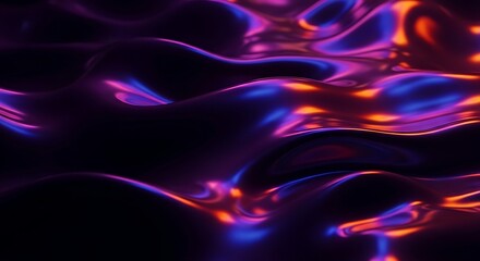 Abstract Fluid Waves with Vibrant Neon Colors Perfect for Modern Backgrounds and Creative Designs