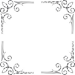 grey floral frame vector