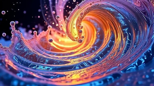 visualise ampere twisting whirlpool of smooth rainbow speck engrossed indium magnetised waveforms, radiate lively tints that wave done the beam ilk fluid silk, apiece ripple wrestle and