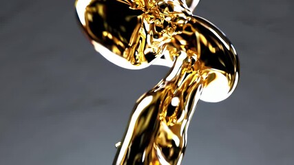 Extreme slow motion macro 4K animation shiny golden bubbles rising through clear liquid evoking beauty skincare science luxury product visuals clean high end background - Powered by Adobe