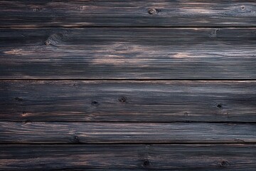 Obraz premium Dark, horizontal wood planks. Close-up view of aged, rich, dark brown wood. Visible wood grain. Horizontal lines. Wooden texture