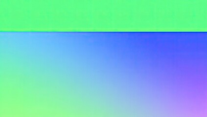 Fototapeta premium Two-toned, vibrant color gradient. A vivid lime green top section meets a soft, blurry gradient of blue and purple