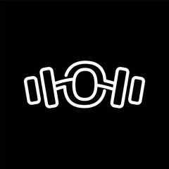 Initial O Gym simple line vector logo