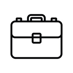 Obraz premium Briefcase Outline on Transparent Background, Isolated Business Case Line Icon