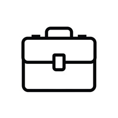 Obraz premium Business Briefcase Symbol, Office Bag Icon Outline With Transparent Background