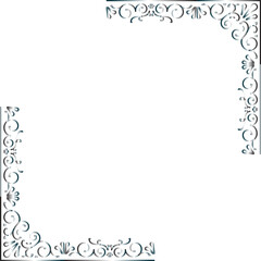 grey floral frame vector