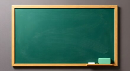 blank blackboard green board, back to school, green chalkboard with frame, Education concepts. green background, green background, blank green chalkboard, a blank green board school, with Generated AI