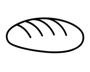 A loaf of bread isolated on white background Ai Generated