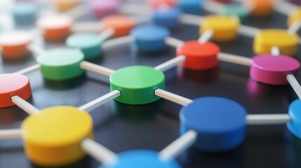 Colorful interconnected circles