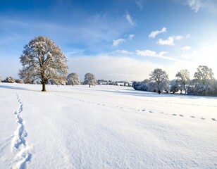 Stunning winter landscape with snow-covered pine trees and mountain hills under a bright sky. Ideal for nature themes, seasonal backgrounds, travel content, and holiday visuals. High-resolution scener