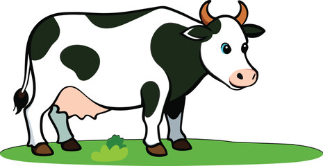 Cow vector design, Cow logo and icon design, Cartoon Cow illustration vector design