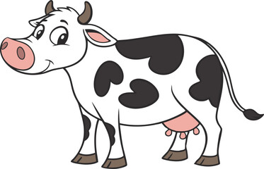 Cow vector design in white background, Cow icon design