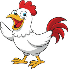 Cock illustration vector design, Cock icon design, Chicken illustration vector design