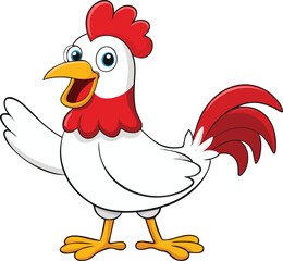 Chicken illustration vector design, Cock logo and icon design, Cock vector design