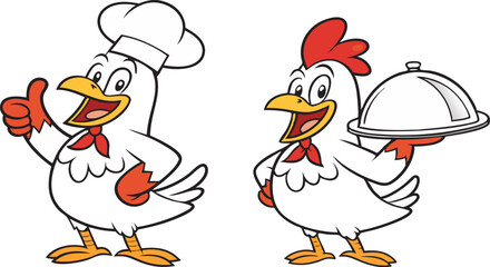 Cartoon Cock vector design, Cock logo and icon design, Chicken illustration vector design