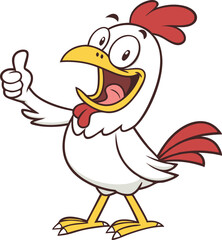 Cock illustration vector design, Cock icon design, Chicken illustration vector design