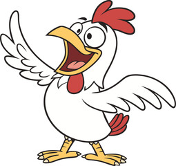 Cock illustration vector design, Cock logo design