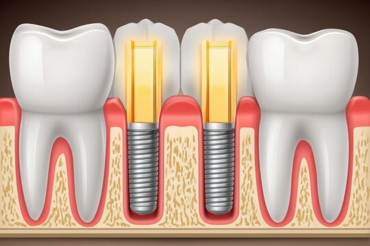 x-default Dental Implants: A Detailed 3D Illustration