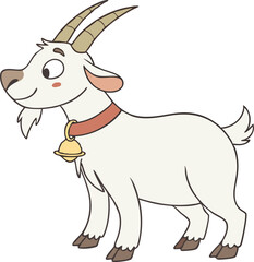 Goat illustration vector design, Goat logo and icon design, Goat vector design