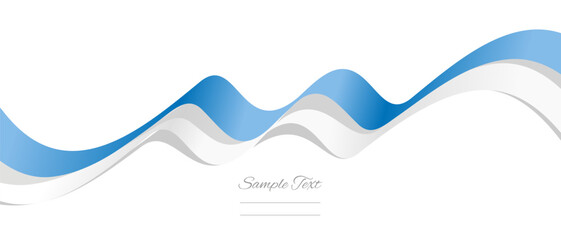 New abstract Bavaria wavy flag ribbon with shadows. Bavarian flag vector illustration isolated on white background