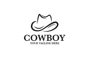 American cowboy hat logo design vector symbol illustration