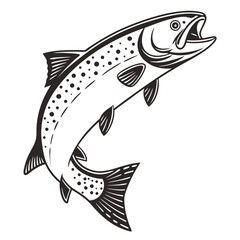 Fototapeta premium vector illustration of a fish