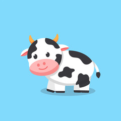 Cute Cartoon Cow Illustration