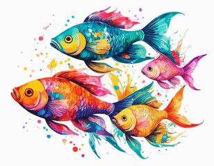 Fototapeta premium The fish's body is covered in detailed, shimmering scales that transition in color from a vibrant, metallic blue-green on its back to a softer, pearlescent white on its underside. Its head, gills, an