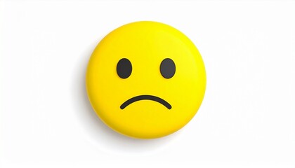 Fototapeta premium Smiling yellow cartoon ball emoticon expresses cheerful joy and happiness