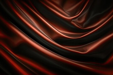 Obraz premium Draped, rich maroon and black silk folds