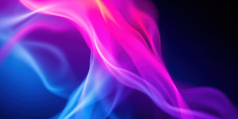 Neon Gradient Swirl with a Soft Glow Effect A high-energy, tech-inspired abstract composition with a swirling gradient of neon pink