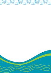 Green wave background