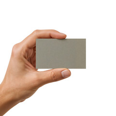 Obraz premium Presenting minimalistic card elegantly displayed by hand against seamless transparent expanse