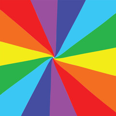 Vibrant Rainbow Spectrum Radial Pattern with Exploding Color Rays . fabric pattern