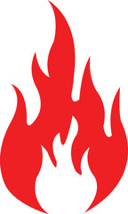 Set of red and orange fire flame.
