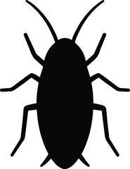Silhouette cockroach insect pest control illustration vector illustrator