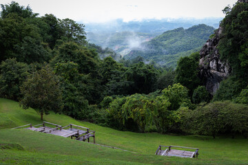 Beautiful viewpoint at Doi Samer Dao in  Sri Nan National Park, Nan, Thailand.