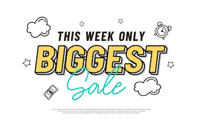 Biggest sale hand drawn labels with hand drawn style