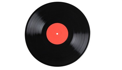 Fototapeta premium Vinyl Record with Coral Label, and Music.