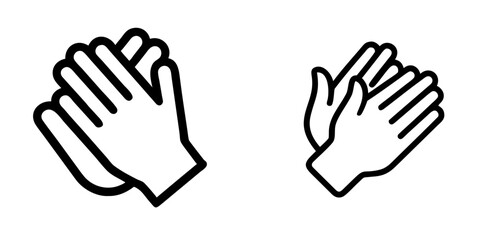 Clapping Hands Outline Vector Icon